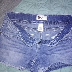 Denim shorts